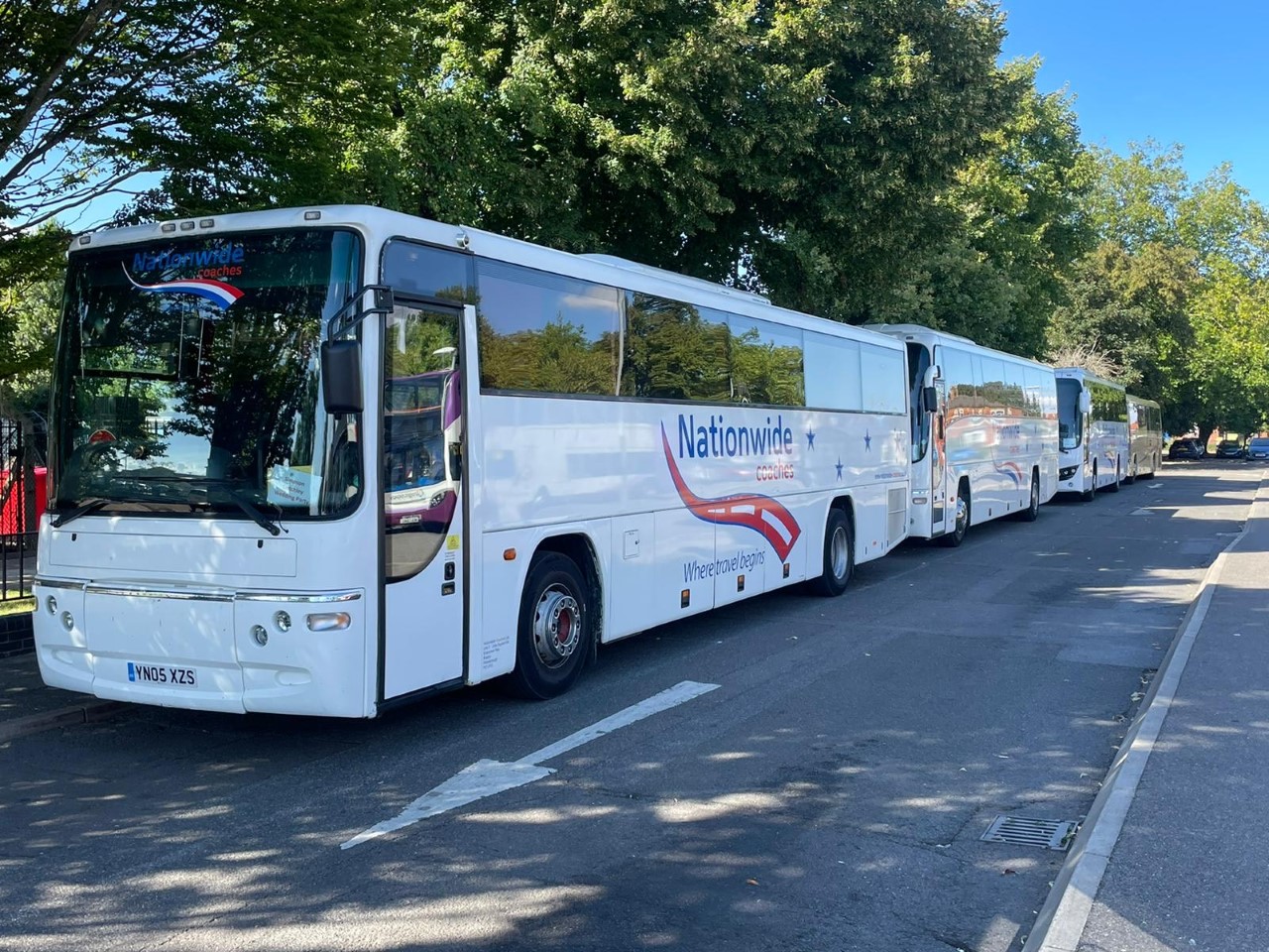 Nationwide Coaches fleet ready for a group journey